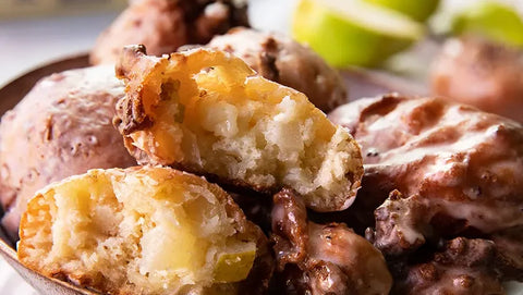cheesy pear fritters