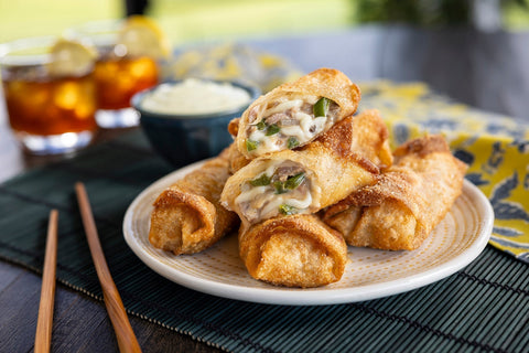 Cooper® Cheese Cheesesteak Egg Rolls with Wasabi Crema