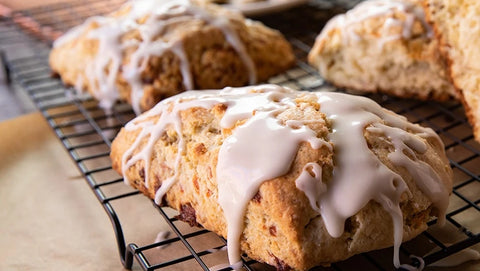 Black Pepper Scones with Maple Glaze