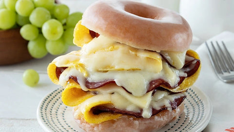 Donut Breakfast Sandwich, i.e., Making Breakfast Like a Pro